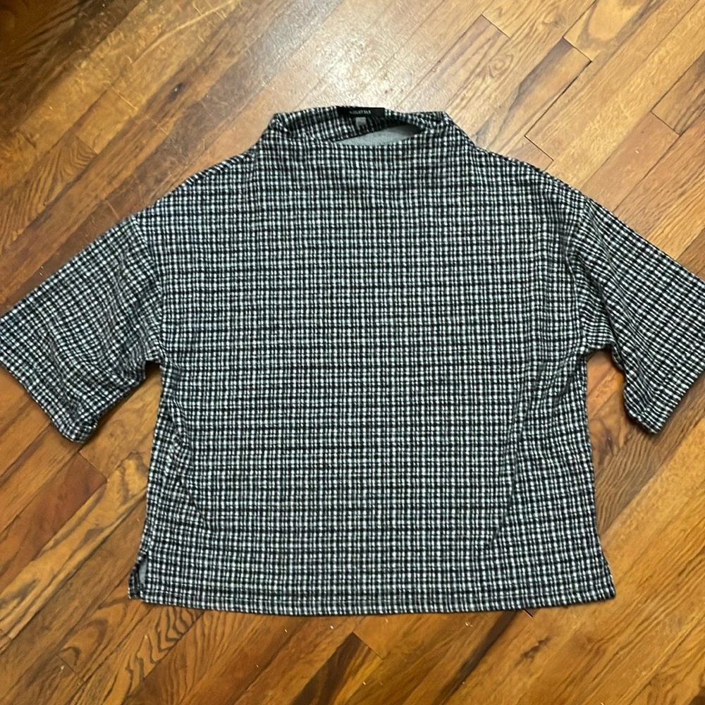 Soft boxy mock neck top